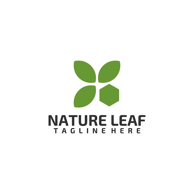 Natura liść logo projekt koncepcja wektor na białym tle w tle