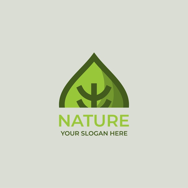 Natura Liść Nowoczesne Logo Wektor