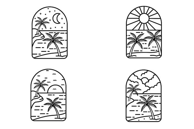 Natura plaża Logo wektor 108