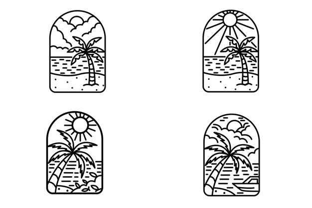 Natura plaża Logo wektor 86