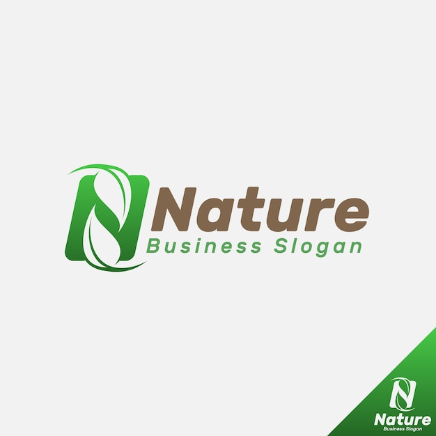 Natura - Szablon Logo litery N