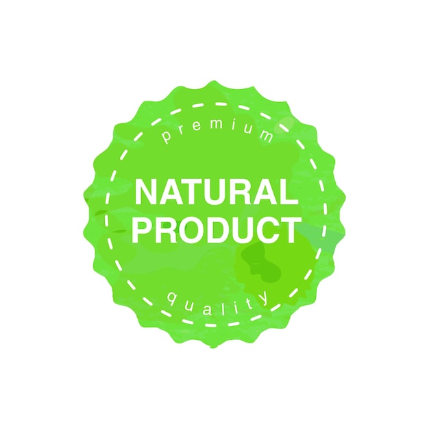 Plik wektorowy naturalna etykieta na żywność zielona naklejka na żywność ekologiczna i ekologiczna żywność