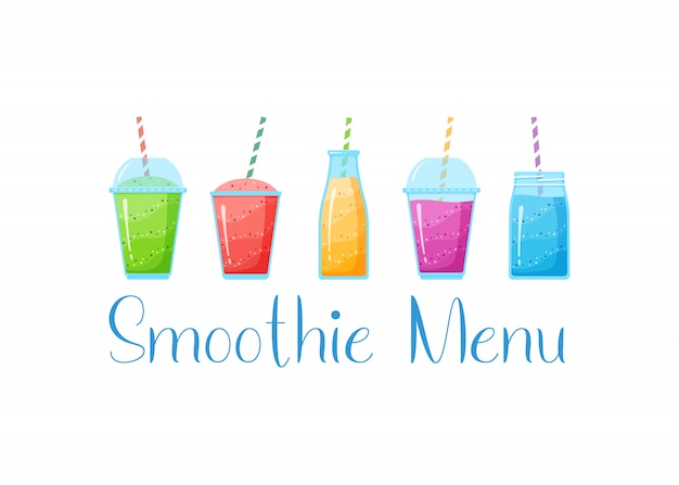 Naturalna Owocowa Smoothie Tęczy Ilustracja