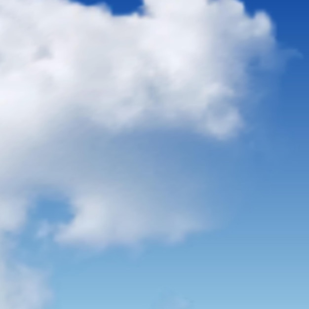 Naturalne Tło Z Chmurą Na Niebieskim Niebie Realistyczna Chmura Na Niebieskim Tle Ilustracja Wektorowa