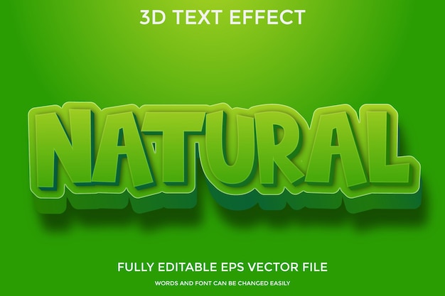 Naturalny efekt stylu tekstu 3d