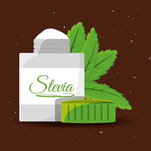 Plik wektorowy naturalny pakiet słodzików stevia