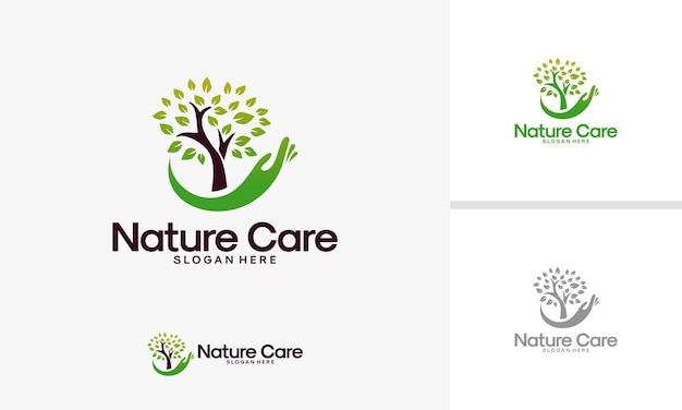 Nature Care Logo Projektuje Wektor Go Green Logo Szablon