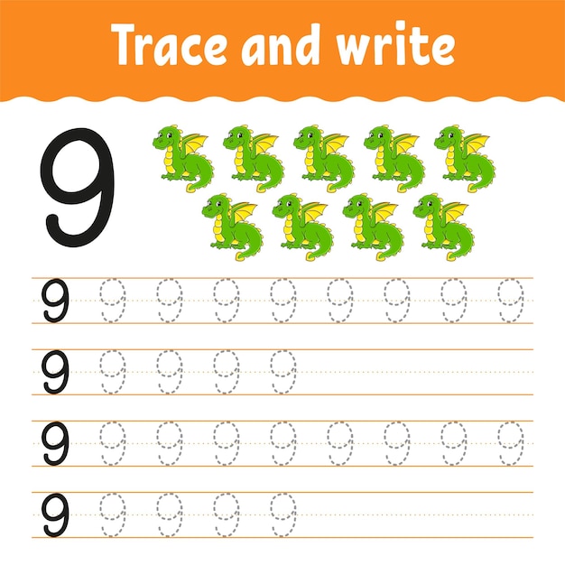 Naucz się Numbers Trace i pisz ćwiczenie pisma ręcznego