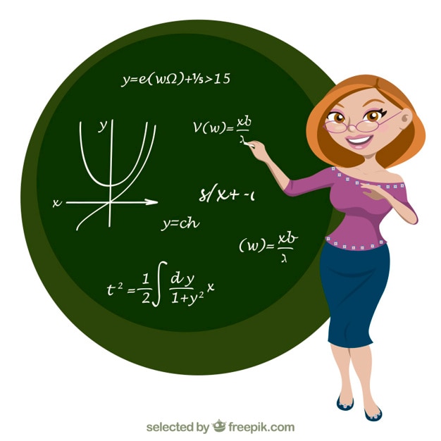 Plik wektorowy nauczyciel matematyki