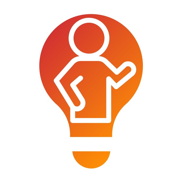 Nauczyciel projektowania wektorowego Inspire Icon Style