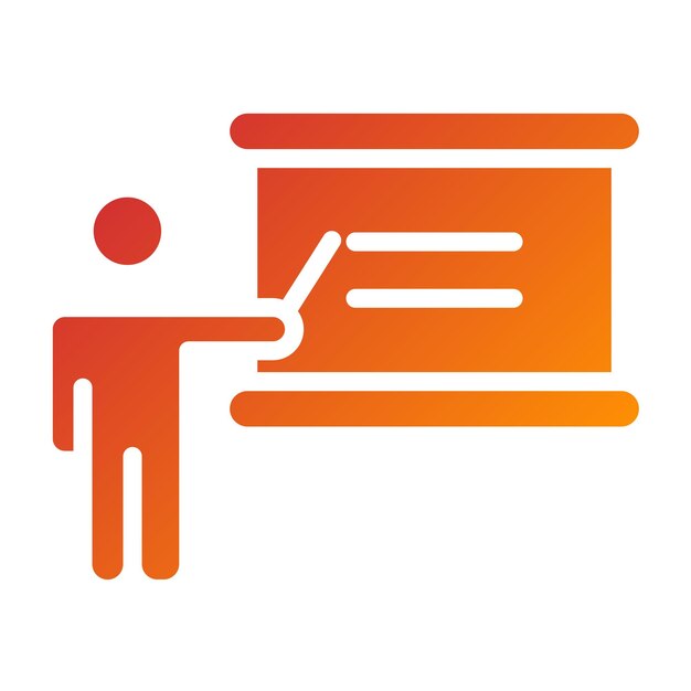 Nauczyciel projektowania wektorowego Tutoring Icon Style