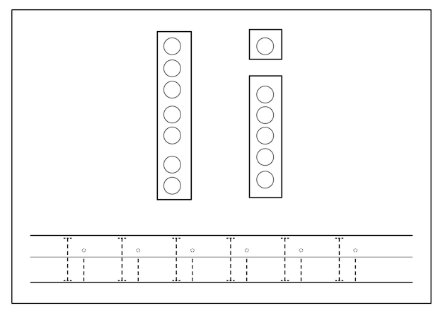 Nauka Alfabetu Angielskiego Dla Dzieci Litera I śledzenie Liter