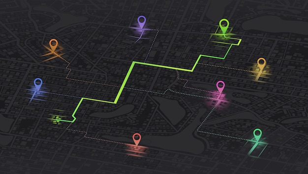 Plik wektorowy nawigacja mapą gps do własnego domu widok miasta z góry widok z góry mapy budynków szczegółowy widok