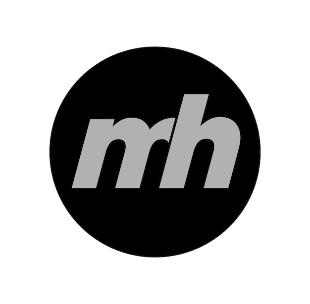 Plik wektorowy nazwa firmy mh początkowe litery monogram ikona mh