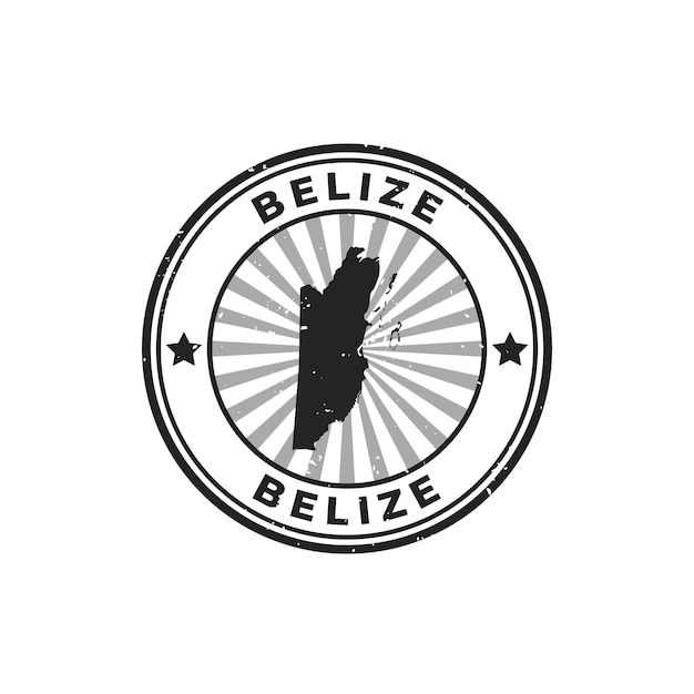 Plik wektorowy nazwa i mapa belize sylwetka znak lub pieczęć guma grunge na białym tle