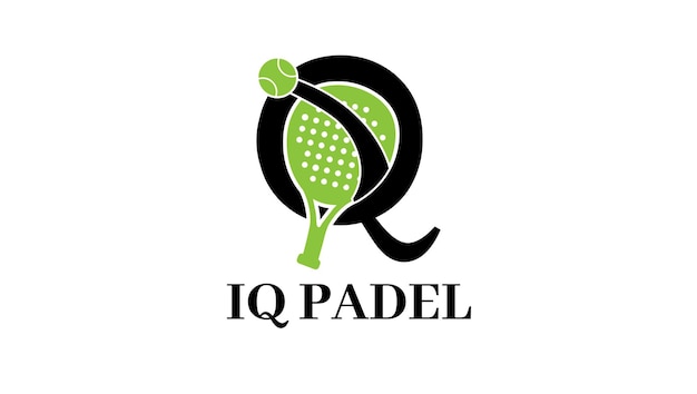 Nazwa Inicjały Litery I I Q Nowoczesny Tenis Padel I Logo Piłki Tenisowej