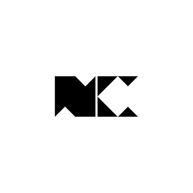 NC monogram logo projekt list tekst nazwa symbol monochromatyczne logotyp alfabet znak proste logo
