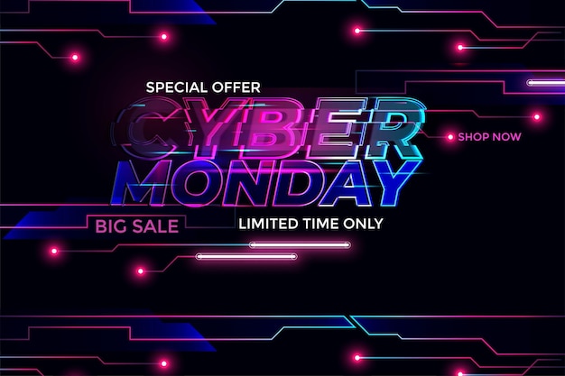 Neon Cyber Monday Tekst I Tytuł Cyberponiedziałku