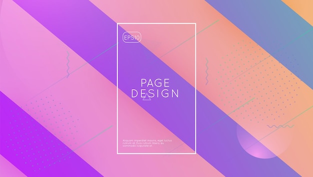 Neon Layout Wibrująca Ramka Gradient Shapes Tech Landing Page