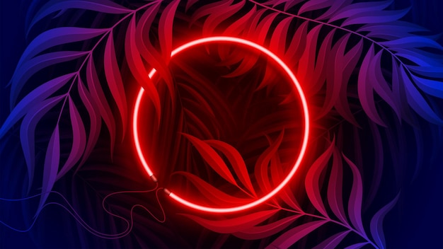 Plik wektorowy neon light banner w ilustracja koncepcja fluorescencyjnego koloru
