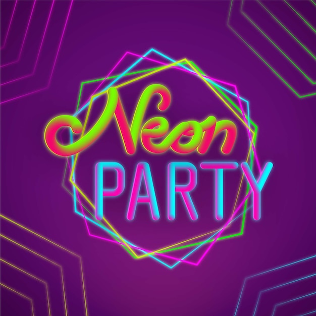 Plik wektorowy neon party