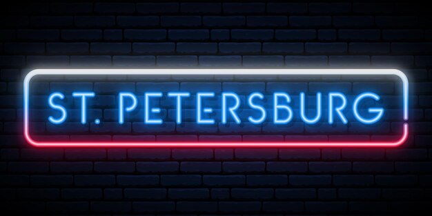 Plik wektorowy neon sankt petersburga