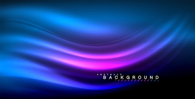 Neon świecąca fala magiczna energia i światło ruchu tła