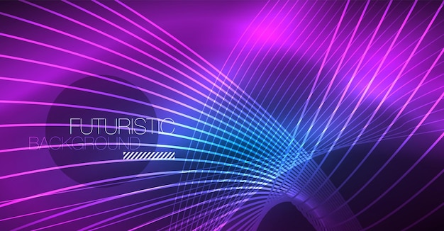 Neon świecące magiczne tło neon baner nocnego nieba tapeta magiczny efekt światła świąteczny abstrakt