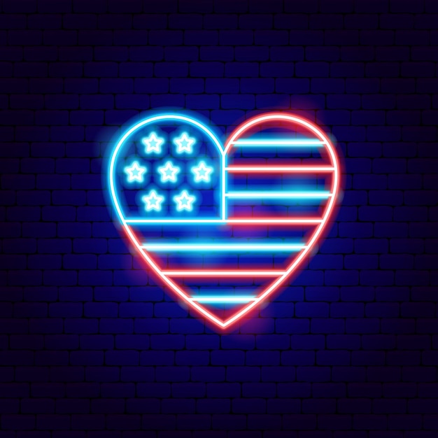 Neon Usa Serce