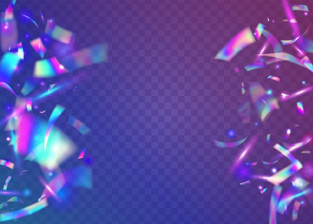 Neonowe błyszczy. Fioletowy Brokat Party. Karnawałowy blichtr. Surrealistyczna folia. Sztuka glamour. Rozbłysk retro. Spadające tekstury. Laserowe Kolorowe Tło. Niebieskie neonowe błyski