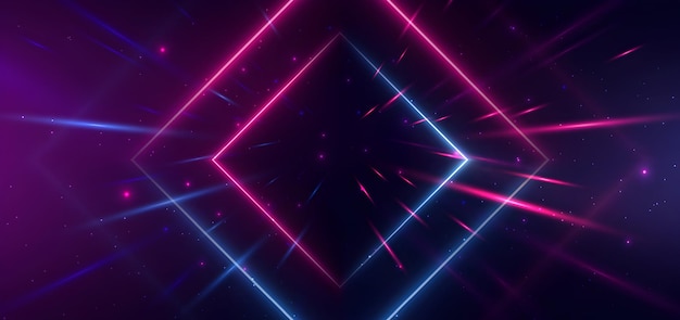 Neonowe geometryczne abstrakcyjne tło