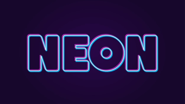 neonowy efekt tekstowy