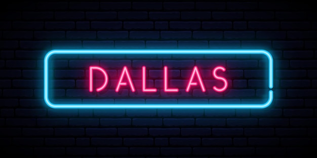 Neonowy Szyld Dallas