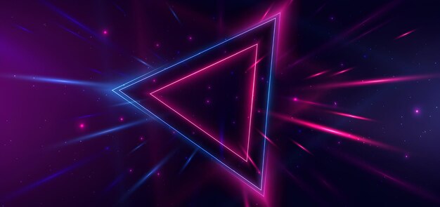 Neonowy trójkąt abstrakcyjny Tło