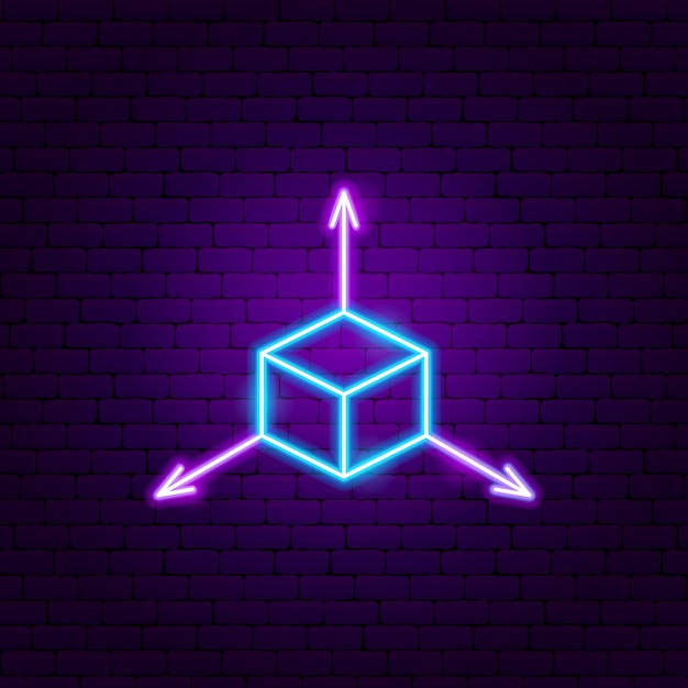 Neonowy znak 3D