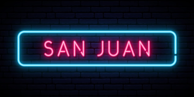 Neonowy Znak San Juan.