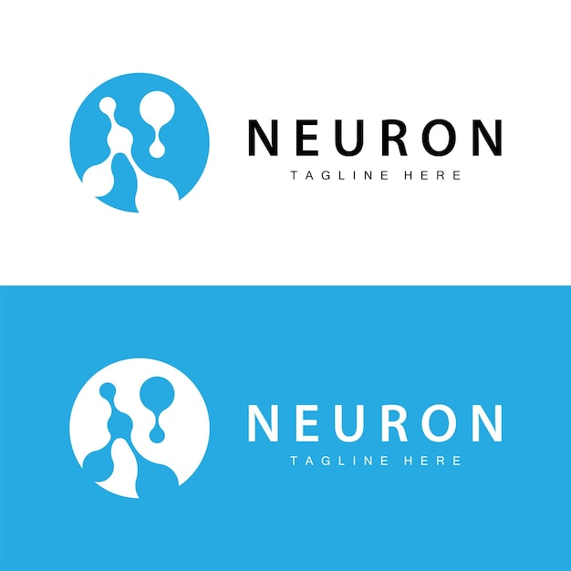 Neuron Logo Design Zdrowie Ilustracja DNA Molekula Komórka nerwowa Abstrakt Prosta ilustracja