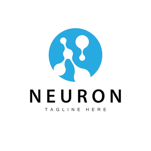 Neuron Logo Design Zdrowie Ilustracja DNA Molekula Komórka nerwowa Abstrakt Prosta ilustracja