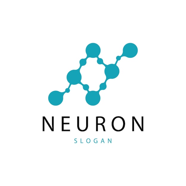 Neuron Logo Neuron Nerw Lub Wodorosty Wektor Abstrakcyjna Cząsteczka Projekt Szablonu Ilustracja