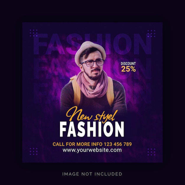 New Style Fashion Social Media Post Szablon Banera Reklamowego Na Instagram