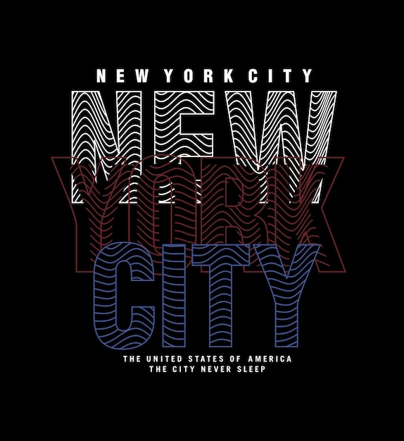 NEW YORK CITY projekt typografia wektor projekt tekst ilustracja znak t shirt grafika druku