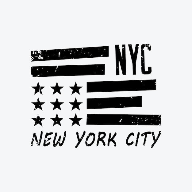 new york city typografii t shirt design