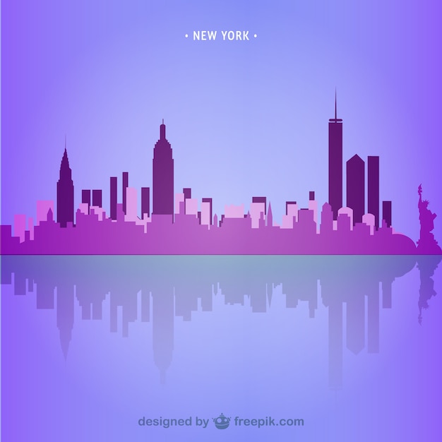 New York Skyline Ilustracji