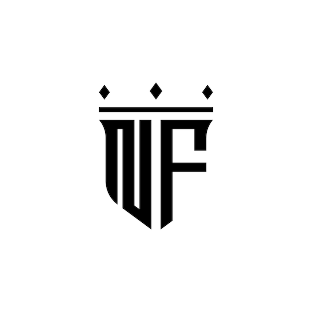 NF monogram logo projekt list tekst nazwa symbol monochromatyczne logotyp alfabet znak proste logo