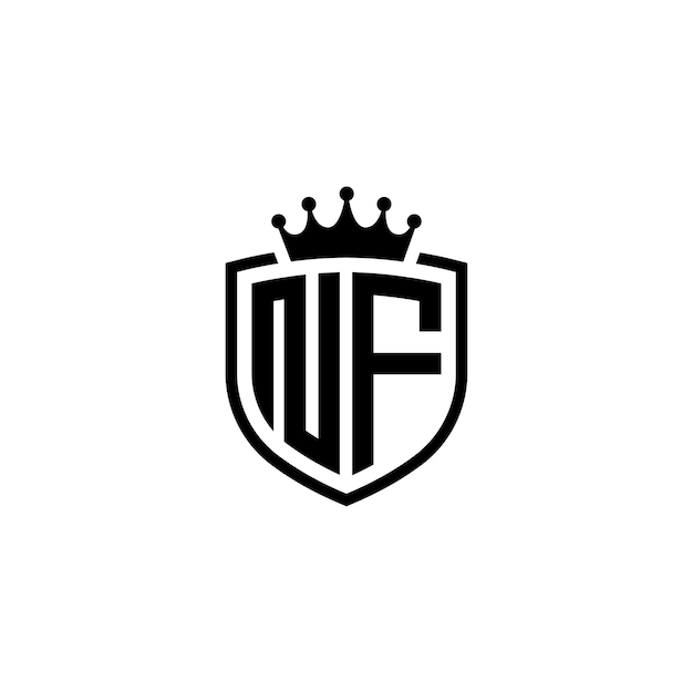 NF monogram logo projekt list tekst nazwa symbol monochromatyczne logotyp alfabet znak proste logo