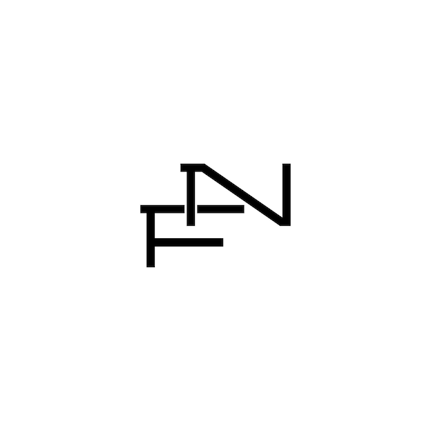 NF monogram logo projekt list tekst nazwa symbol monochromatyczne logotyp alfabet znak proste logo