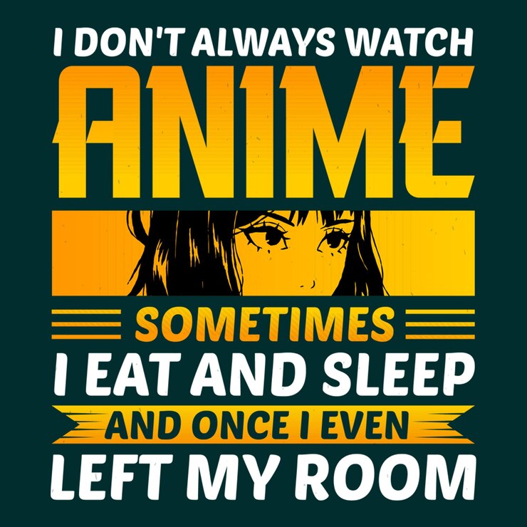 Nie zawsze oglądam projekt koszulki anime