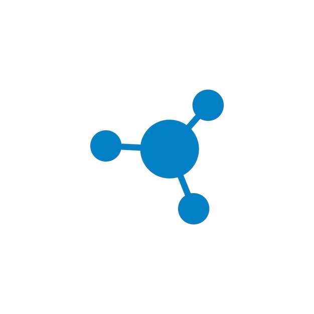 Niebieska Cząsteczka Logo Wektor Ikona Ilustracja