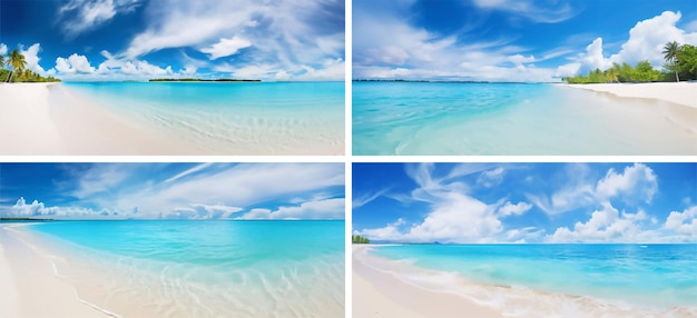 Plik wektorowy niebieska plaża lato morze raj tropikalne podróże wakacje wyspa niebo natura woda ocean piasek