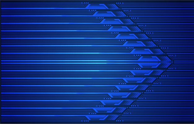 Niebieska strzałka cyber przyszłości technologii tło